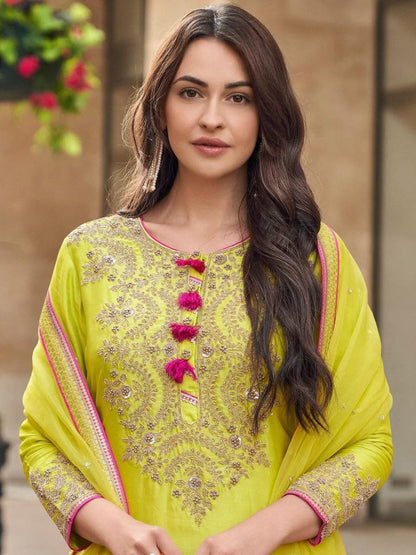 Designer Palazzo Suit for Women – Sequin Embroidered Fox Georgette | Festive Collection